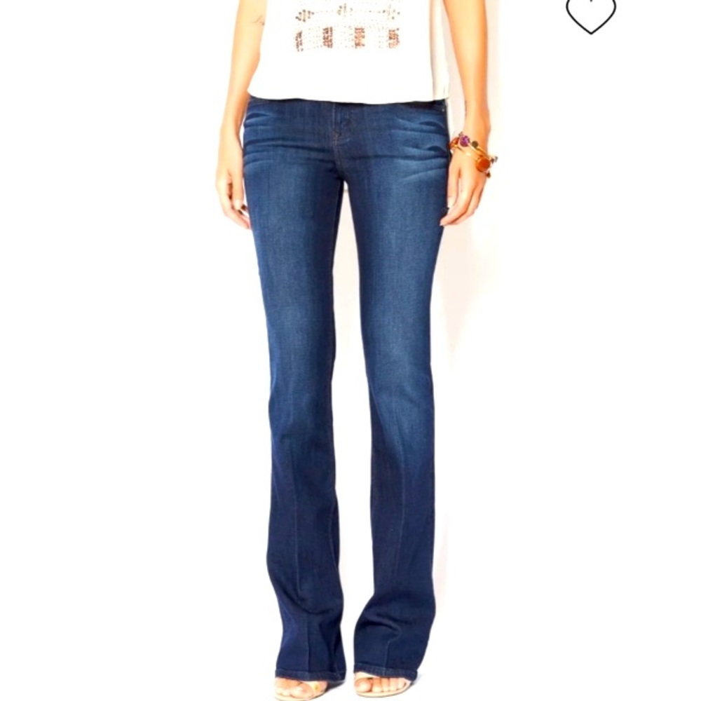 Anthropologie Level 99 Dark Wash Chloe Boot Cut Jeans 28